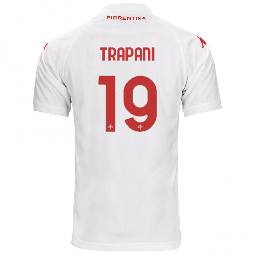 Kandiny Női Niccolò Trapani #19 Fehér Idegenbeli Jersey 2024/25 Mez Póló Ing