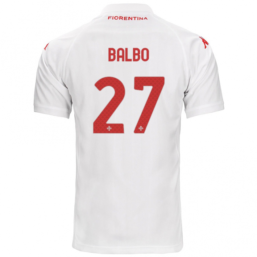 Kandiny Női Luis Balbo #27 Fehér Idegenbeli Jersey 2024/25 Mez Póló Ing