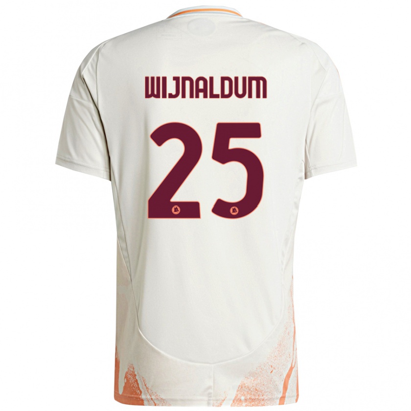 Kandiny Női Georginio Wijnaldum #25 Krém Fehér Narancs Idegenbeli Jersey 2024/25 Mez Póló Ing