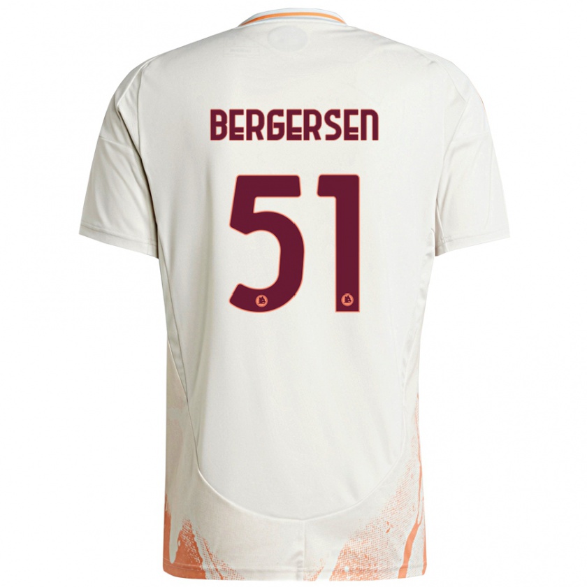 Kandiny Női Mina Bergersen #51 Krém Fehér Narancs Idegenbeli Jersey 2024/25 Mez Póló Ing