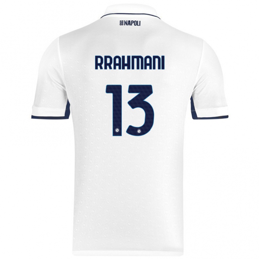 Kandiny Női Amir Rrahmani #13 Fehér Royal Blue Idegenbeli Jersey 2024/25 Mez Póló Ing