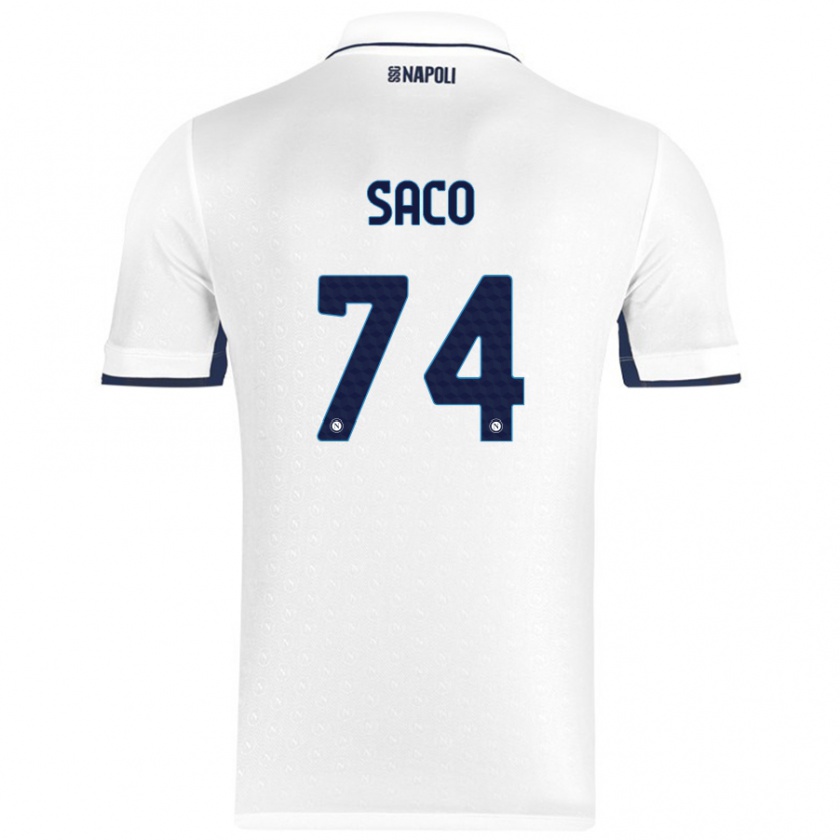 Kandiny Női Coli Saco #74 Fehér Royal Blue Idegenbeli Jersey 2024/25 Mez Póló Ing