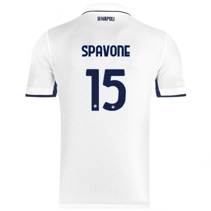 Kandiny Női Alessandro Spavone #15 Fehér Royal Blue Idegenbeli Jersey 2024/25 Mez Póló Ing