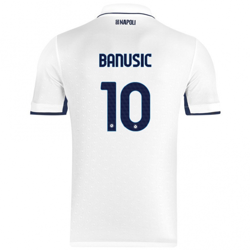 Kandiny Női Marija Banušić #10 Fehér Royal Blue Idegenbeli Jersey 2024/25 Mez Póló Ing