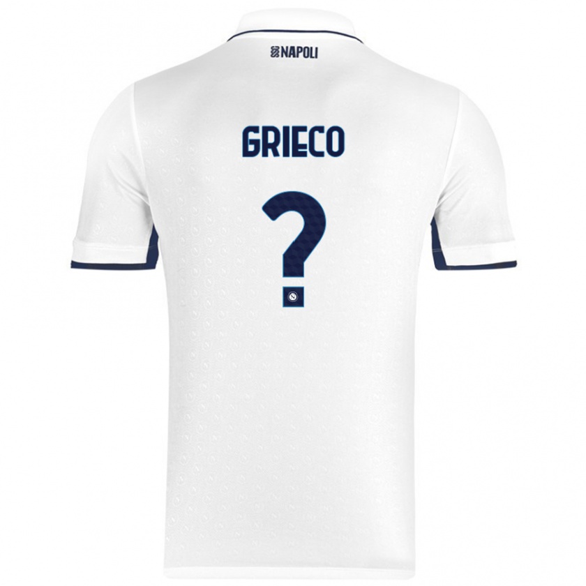 Kandiny Női Alessandro Grieco #0 Fehér Royal Blue Idegenbeli Jersey 2024/25 Mez Póló Ing