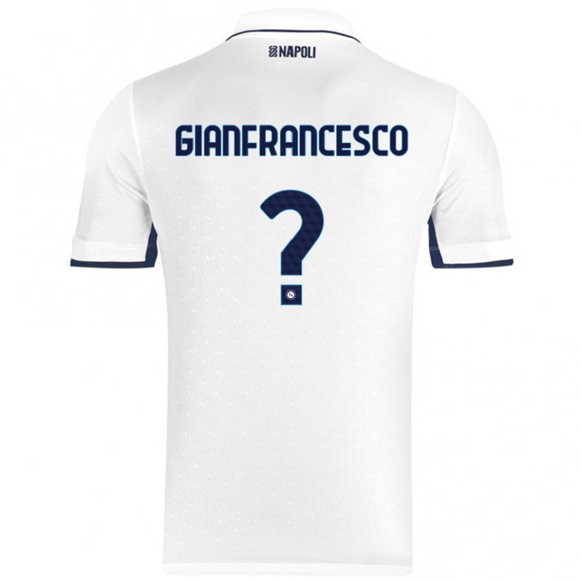 Kandiny Női Sergio Gianfrancesco #0 Fehér Royal Blue Idegenbeli Jersey 2024/25 Mez Póló Ing