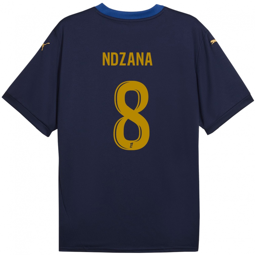 Kandiny Női Colette Ndzana #8 Sötétkék Arany Idegenbeli Jersey 2024/25 Mez Póló Ing