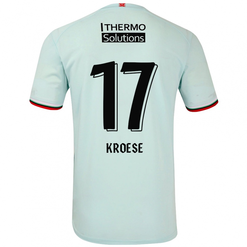 Kandiny Női Fieke Kroese #17 Világoszöld Idegenbeli Jersey 2024/25 Mez Póló Ing