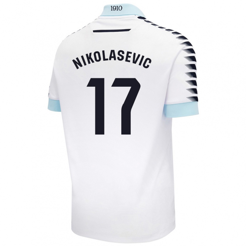 Kandiny Női Mirko Nikolasevic #17 Fehér Kék Idegenbeli Jersey 2024/25 Mez Póló Ing