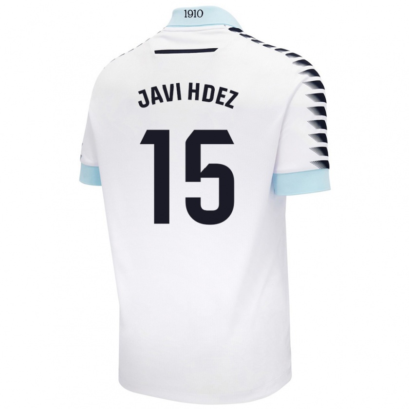 Kandiny Női Javi Hernández #15 Fehér Kék Idegenbeli Jersey 2024/25 Mez Póló Ing