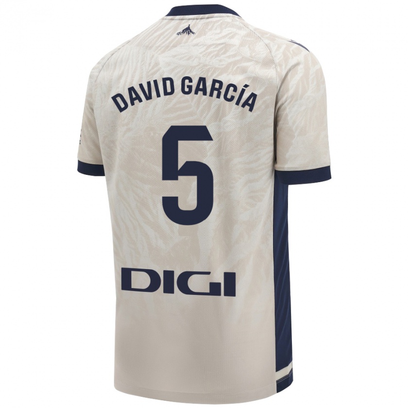 Kandiny Női David García #5 Világos Szürke Idegenbeli Jersey 2024/25 Mez Póló Ing