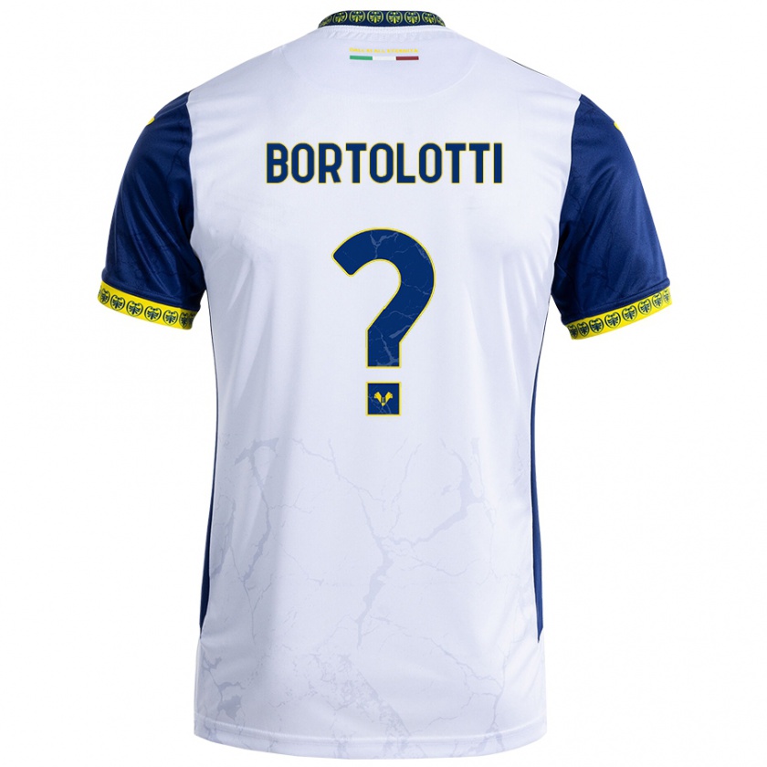 Kandiny Női Marco Bortolotti #0 Fehér Kék Idegenbeli Jersey 2024/25 Mez Póló Ing