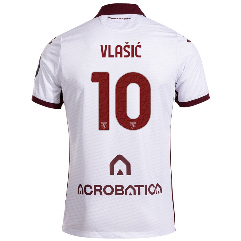 Kandiny Női Nikola Vlašić #10 Fehér Barna Idegenbeli Jersey 2024/25 Mez Póló Ing