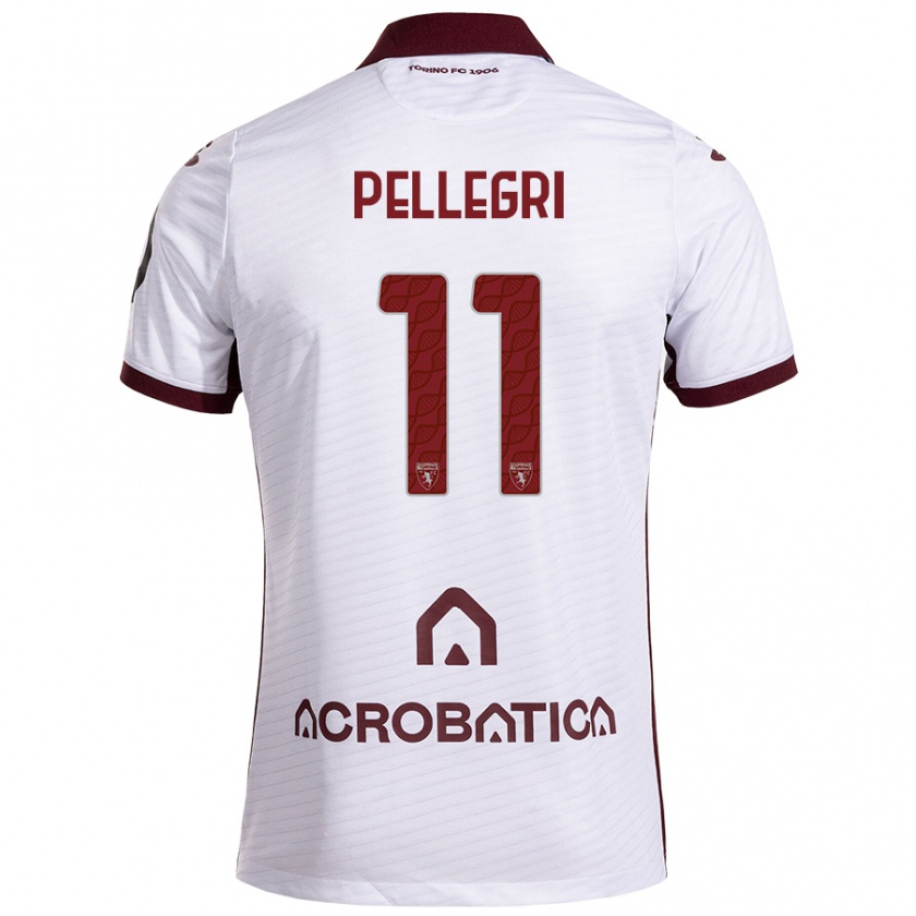 Kandiny Női Pietro Pellegri #11 Fehér Barna Idegenbeli Jersey 2024/25 Mez Póló Ing