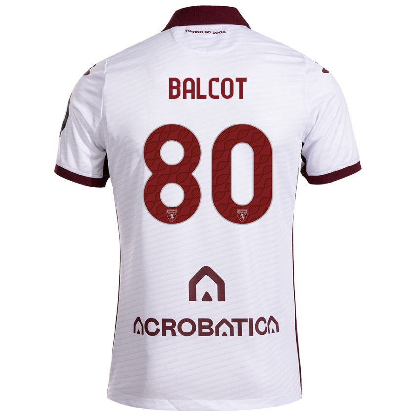 Kandiny Női Côme Bianay Balcot #80 Fehér Barna Idegenbeli Jersey 2024/25 Mez Póló Ing