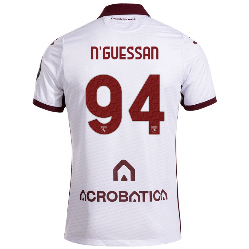 Kandiny Női Ange Caumenan N'guessan #94 Fehér Barna Idegenbeli Jersey 2024/25 Mez Póló Ing