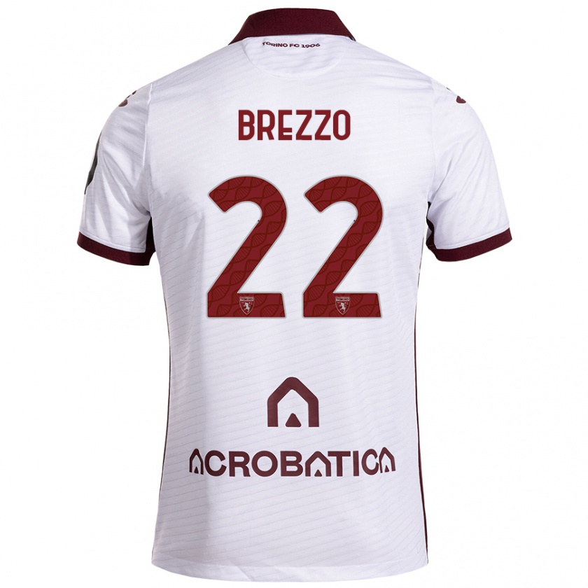 Kandiny Női Matteo Brezzo #22 Fehér Barna Idegenbeli Jersey 2024/25 Mez Póló Ing