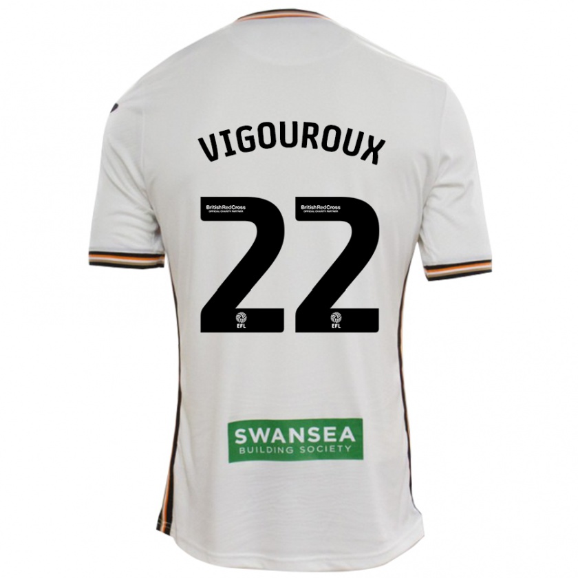 Kandiny Gyermek Lawrence Vigouroux #22 Fehér Hazai Jersey 2024/25 Mez Póló Ing