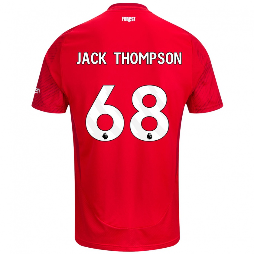 Kandiny Gyermek Jack Thompson #68 Piros Fehér Hazai Jersey 2024/25 Mez Póló Ing