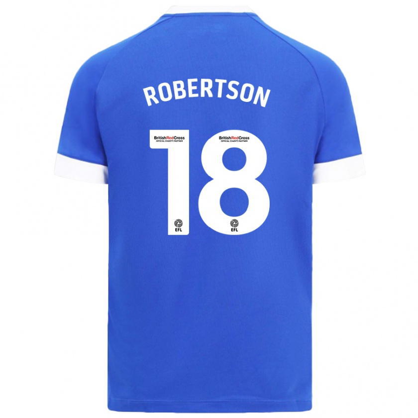 Kandiny Gyermek Alex Robertson #18 Égszínkék Hazai Jersey 2024/25 Mez Póló Ing