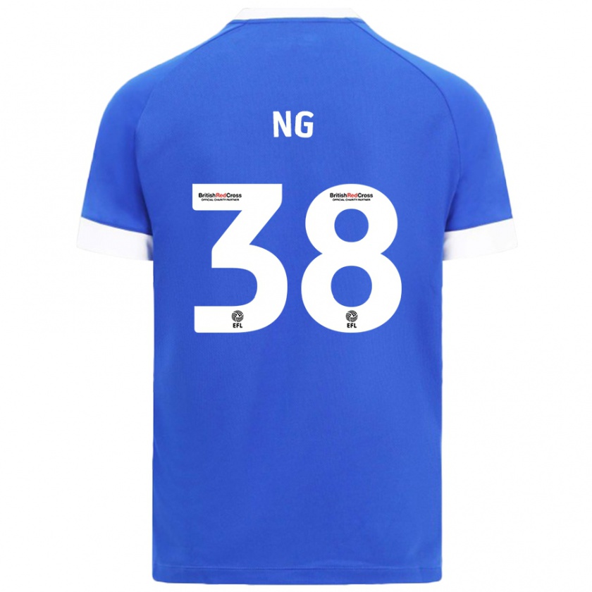 Kandiny Gyermek Perry Ng #38 Égszínkék Hazai Jersey 2024/25 Mez Póló Ing