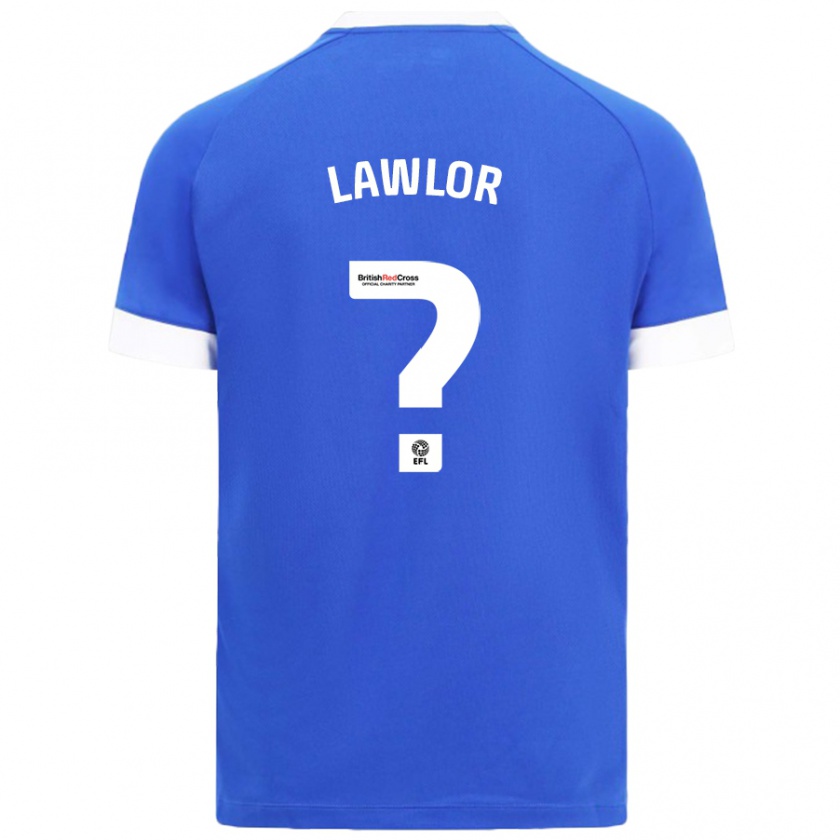 Kandiny Gyermek Dylan Lawlor #0 Égszínkék Hazai Jersey 2024/25 Mez Póló Ing