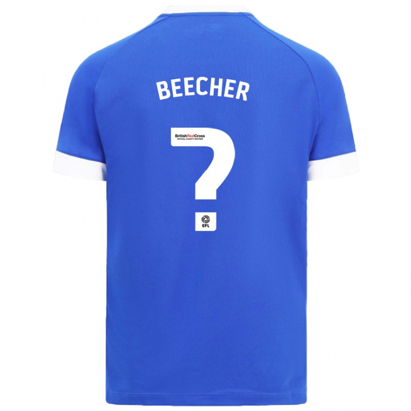 Kandiny Gyermek Josh Beecher #0 Égszínkék Hazai Jersey 2024/25 Mez Póló Ing