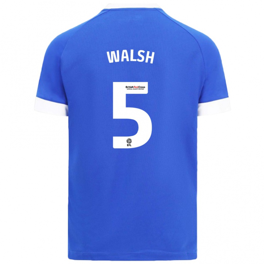 Kandiny Gyermek Siobhan Walsh #5 Égszínkék Hazai Jersey 2024/25 Mez Póló Ing