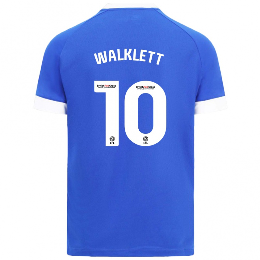 Kandiny Gyermek Kerry Walklett #10 Égszínkék Hazai Jersey 2024/25 Mez Póló Ing