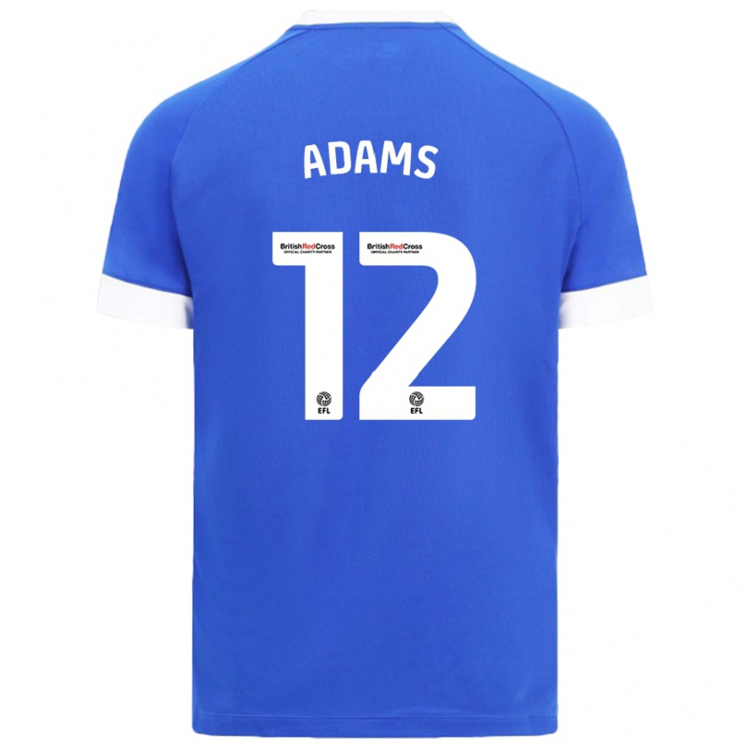 Kandiny Gyermek Kelly Adams #12 Égszínkék Hazai Jersey 2024/25 Mez Póló Ing