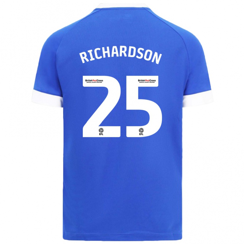 Kandiny Gyermek Tija Richardson #25 Égszínkék Hazai Jersey 2024/25 Mez Póló Ing