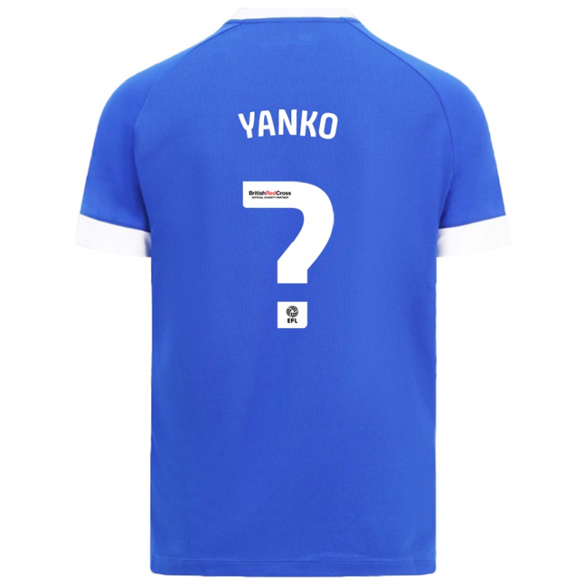 Kandiny Gyermek Nativ Yanko #0 Égszínkék Hazai Jersey 2024/25 Mez Póló Ing