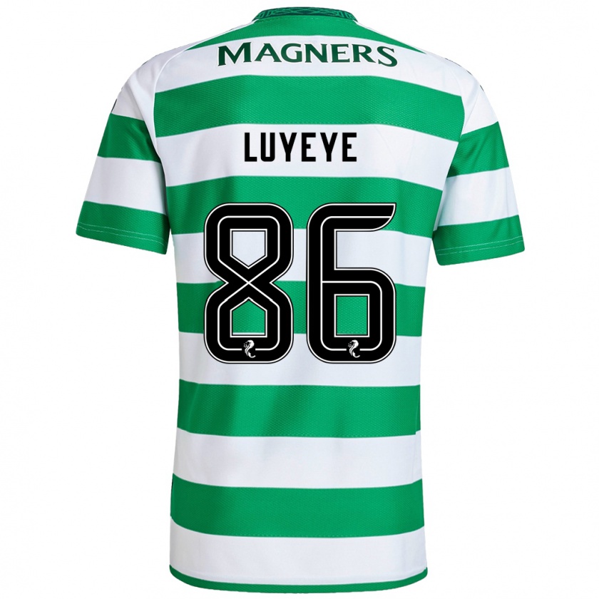 Kandiny Gyermek Benny-Jackson Luyeye #86 Zöld Fehér Hazai Jersey 2024/25 Mez Póló Ing