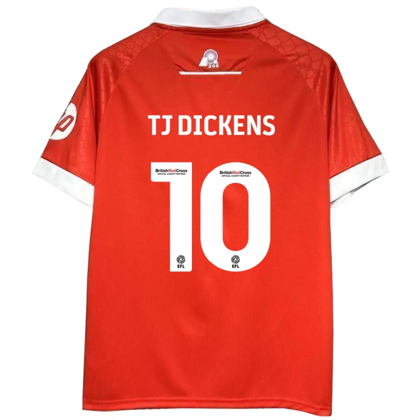 Kandiny Gyermek Tonicha Tj Dickens #10 Piros Fehér Hazai Jersey 2024/25 Mez Póló Ing