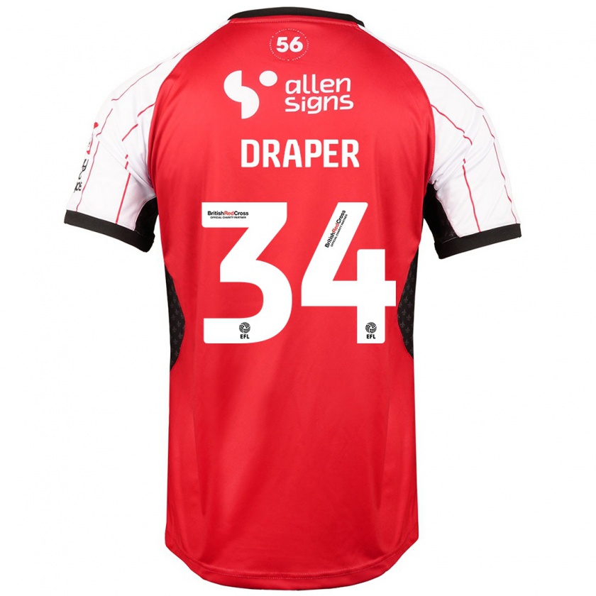 Kandiny Gyermek Freddie Draper #34 Fehér Hazai Jersey 2024/25 Mez Póló Ing