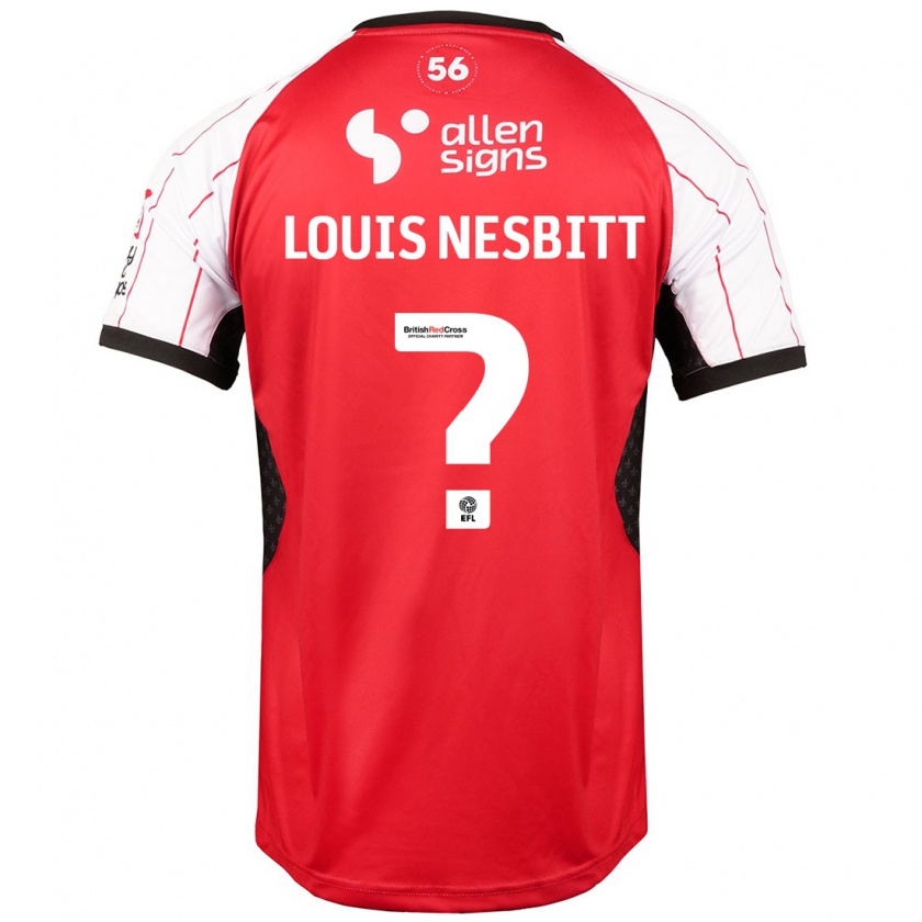 Kandiny Gyermek Louis Nesbitt #0 Fehér Hazai Jersey 2024/25 Mez Póló Ing