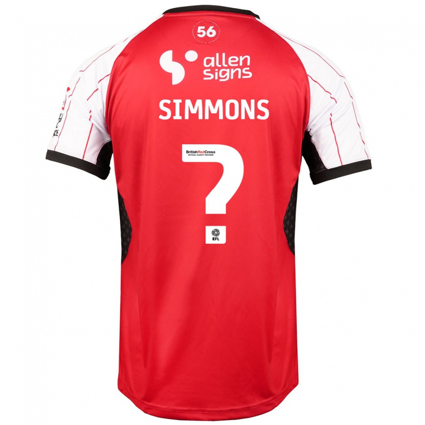 Kandiny Gyermek Noah Simmons #0 Fehér Hazai Jersey 2024/25 Mez Póló Ing