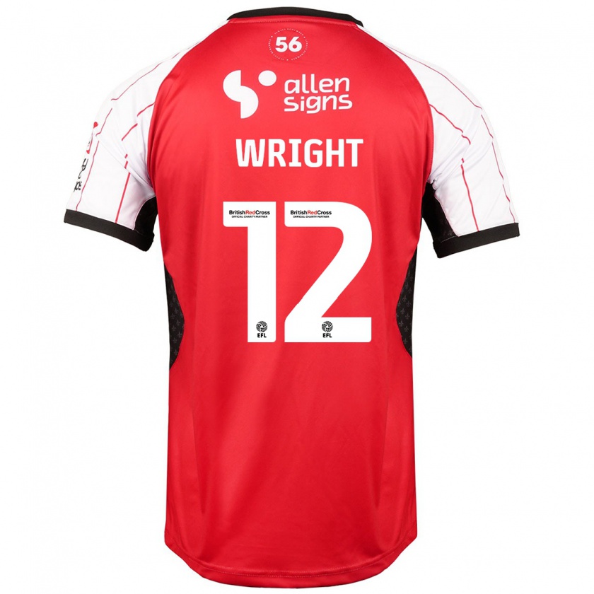 Kandiny Gyermek Jordan Wright #12 Fehér Hazai Jersey 2024/25 Mez Póló Ing