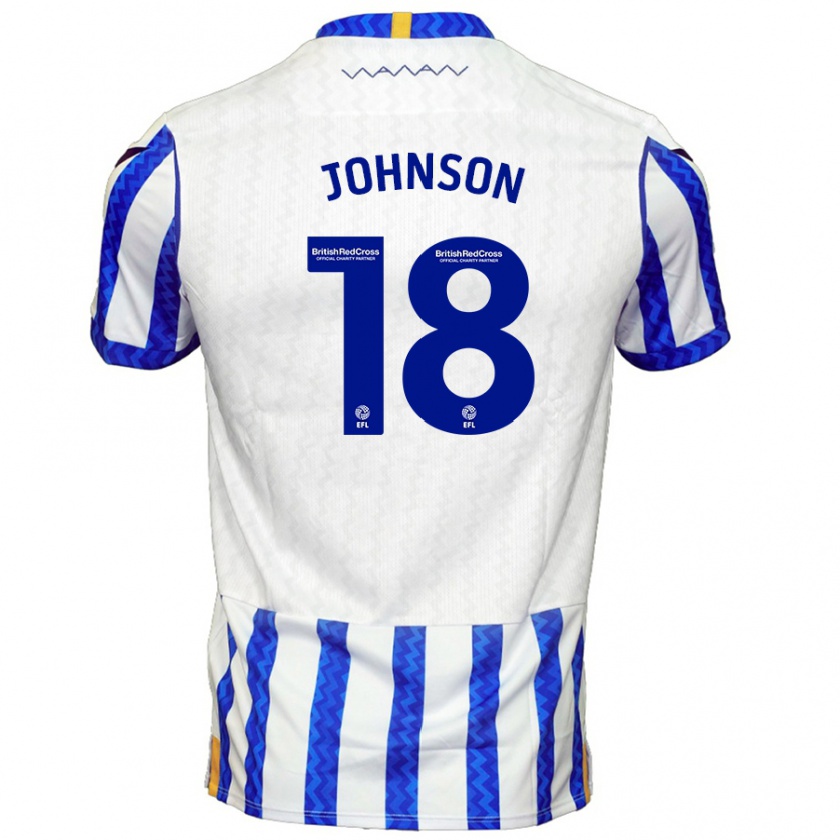 Kandiny Gyermek Marvin Johnson #18 Kék Fehér Hazai Jersey 2024/25 Mez Póló Ing