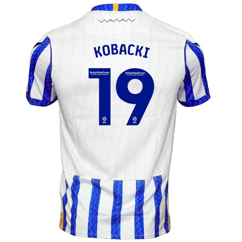 Kandiny Gyermek Olaf Kobacki #19 Kék Fehér Hazai Jersey 2024/25 Mez Póló Ing