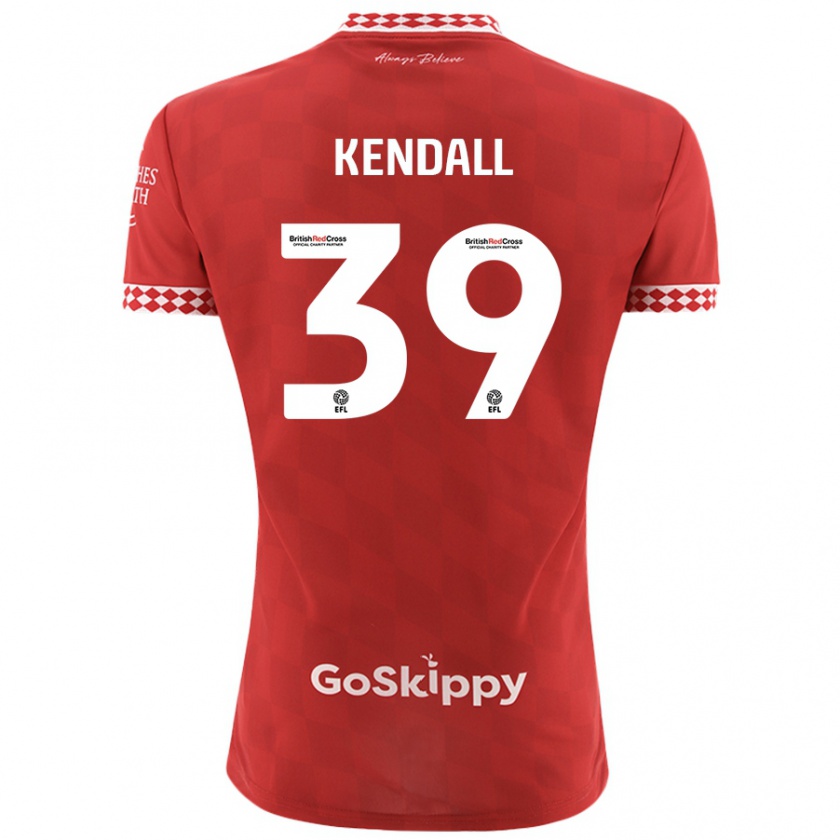 Kandiny Gyermek Maya Kendall #39 Piros Hazai Jersey 2024/25 Mez Póló Ing