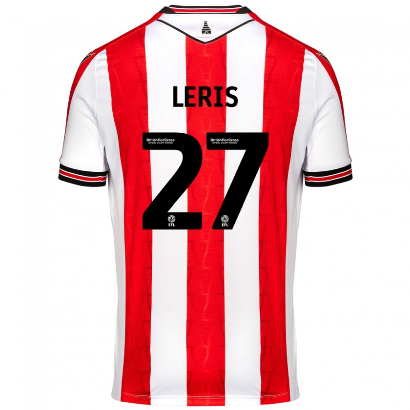 Kandiny Gyermek Mehdi Léris #27 Piros Fehér Hazai Jersey 2024/25 Mez Póló Ing