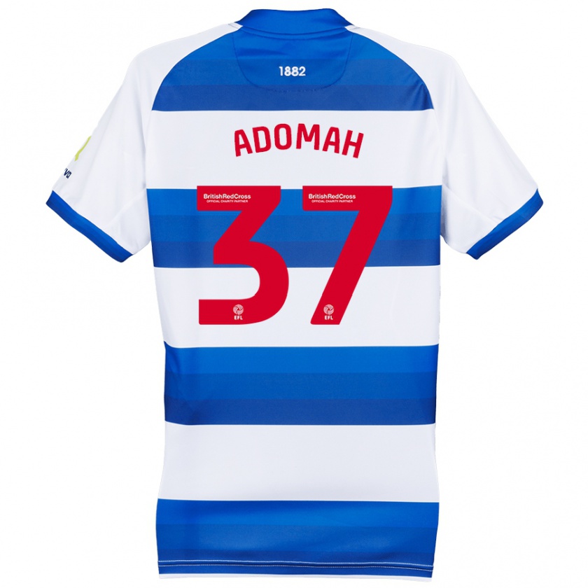 Kandiny Gyermek Albert Adomah #37 Fehér Kék Hazai Jersey 2024/25 Mez Póló Ing