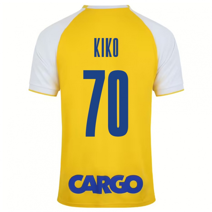 Kandiny Gyermek Kiko Bondoso #70 Sárga Fehér Hazai Jersey 2024/25 Mez Póló Ing