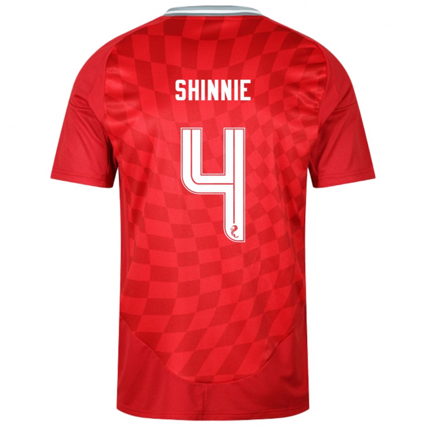 Kandiny Gyermek Graeme Shinnie #4 Piros Hazai Jersey 2024/25 Mez Póló Ing