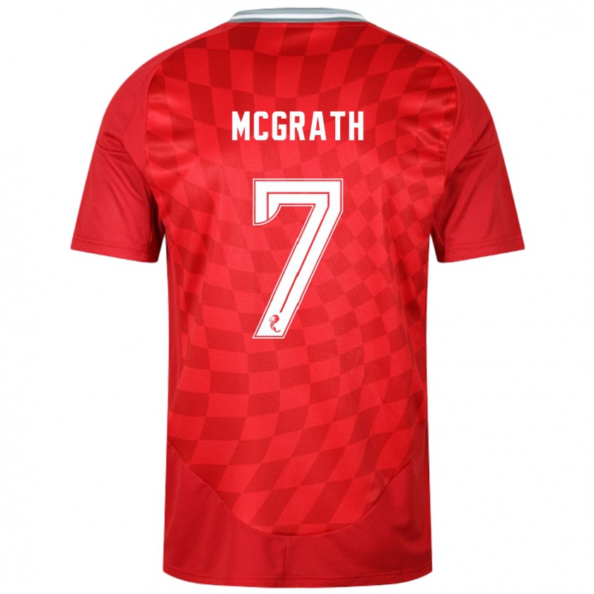 Kandiny Gyermek Jamie Mcgrath #7 Piros Hazai Jersey 2024/25 Mez Póló Ing