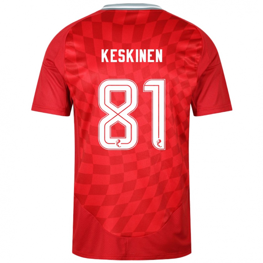 Kandiny Gyermek Topi Keskinen #81 Piros Hazai Jersey 2024/25 Mez Póló Ing