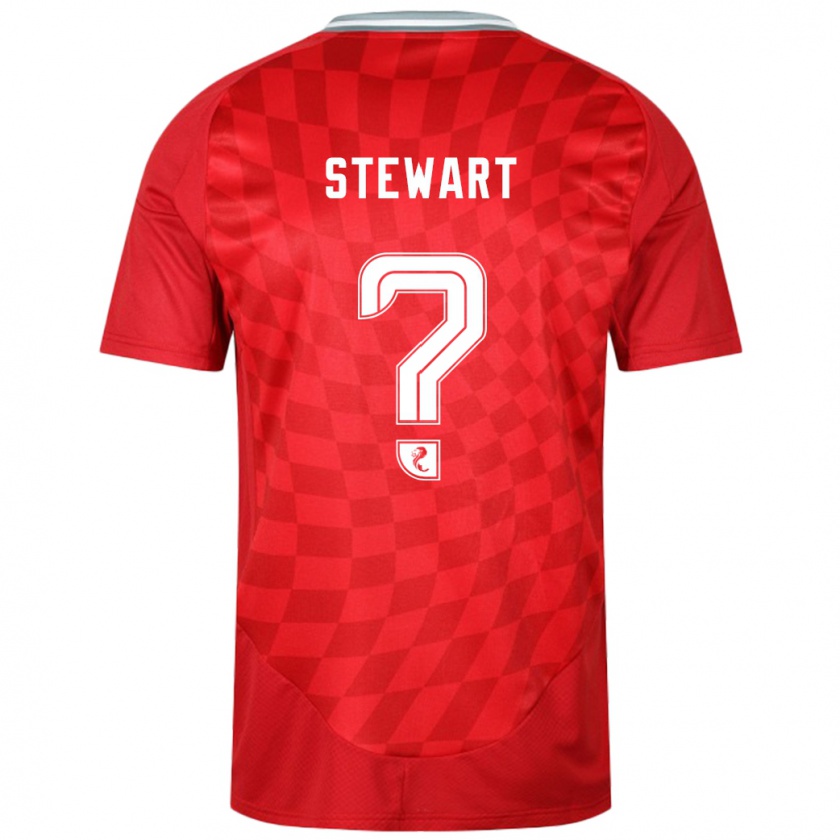 Kandiny Gyermek Alfie Stewart #0 Piros Hazai Jersey 2024/25 Mez Póló Ing