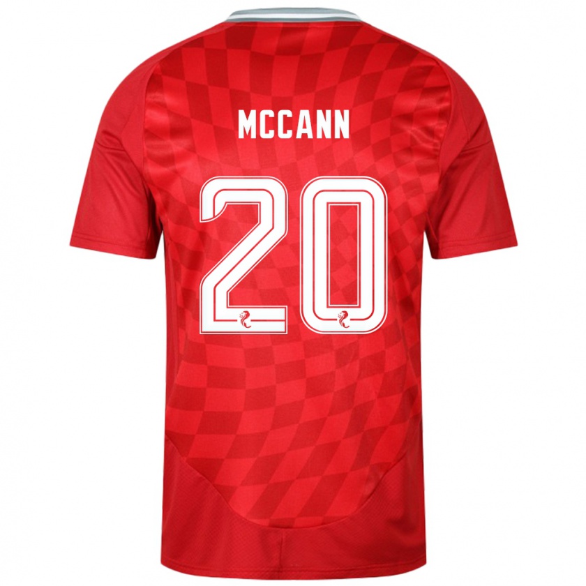 Kandiny Gyermek Annalisa Mccann #20 Piros Hazai Jersey 2024/25 Mez Póló Ing