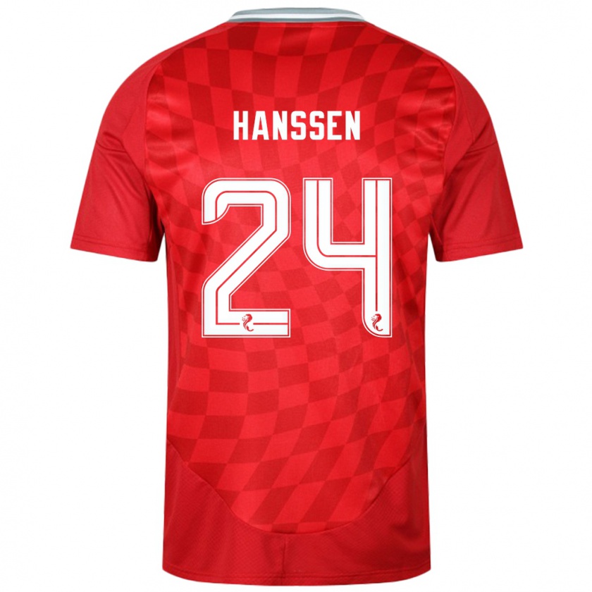 Kandiny Gyermek Nadine Hanssen #24 Piros Hazai Jersey 2024/25 Mez Póló Ing